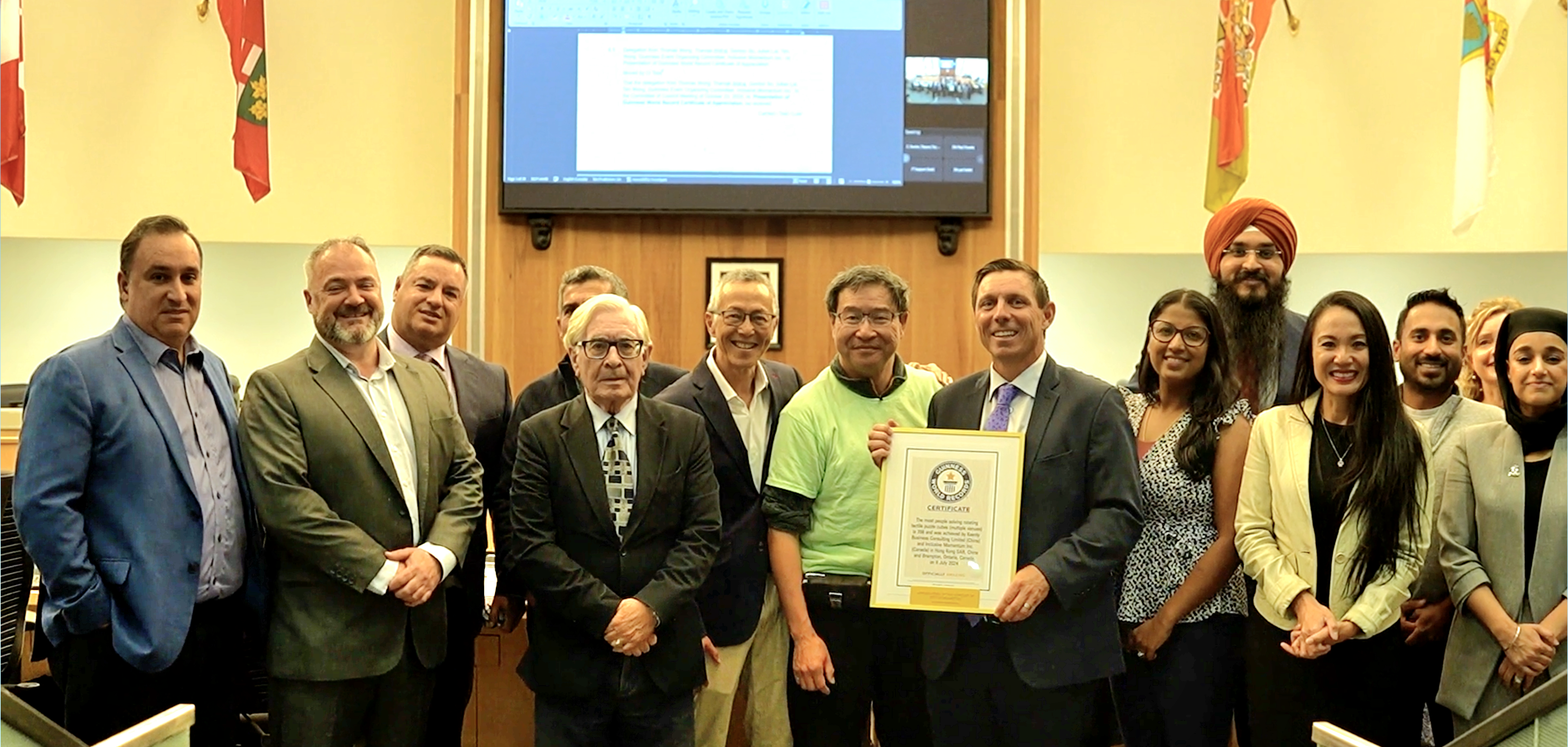 Presentation of Guinness Certificate to City of Brampton